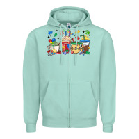 Seafoam autism awareness day coffee cups Zipper Hoodie - MaliasSmallBusiness