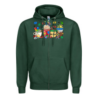 Sports Green autism awareness day coffee cups Zipper Hoodie - MaliasSmallBusiness