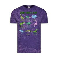 Cloud Purple god says i am dinosaurs Vintage Tee - JahusDesignShop