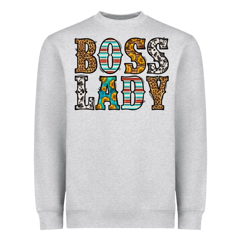 Western Boss Lady Heavyweight Sweatshirt by HRA Design Shop | Teevron