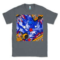 Charcoal Heather 4th of july school bus seamless pattern Classic Tee - BundleAndBundleShop