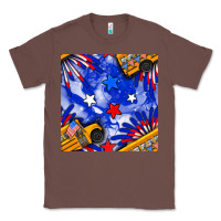 Chestnut 4th of july school bus seamless pattern Classic Tee - BundleAndBundleShop