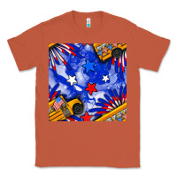 Copper 4th of july school bus seamless pattern Classic Tee - BundleAndBundleShop