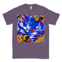 Lavender 4th of july school bus seamless pattern Classic Tee - BundleAndBundleShop