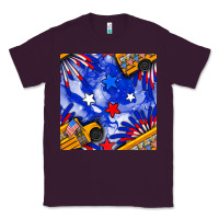 Plum 4th of july school bus seamless pattern Classic Tee - BundleAndBundleShop