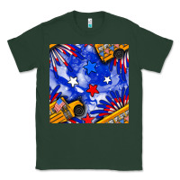 Sports Green 4th of july school bus seamless pattern Classic Tee - BundleAndBundleShop