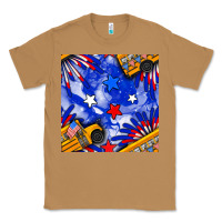 Toasted Coconut 4th of july school bus seamless pattern Classic Tee - BundleAndBundleShop