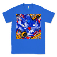 True Royal 4th of july school bus seamless pattern Classic Tee - BundleAndBundleShop
