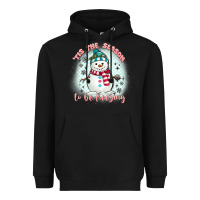 Black 'tis the season to be freezing Heavyweight Hoodie - MaliasSmallBusiness
