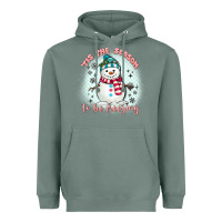 Sage 'tis the season to be freezing Heavyweight Hoodie - MaliasSmallBusiness