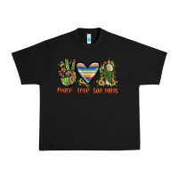 Black peace love san judas Urban Heavy Tee - JahusDesignShop
