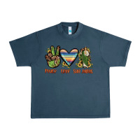 Midnight Navy peace love san judas Urban Heavy Tee - JahusDesignShop