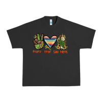 Pigment Black peace love san judas Urban Heavy Tee - JahusDesignShop
