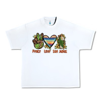 White peace love san judas Urban Heavy Tee - JahusDesignShop