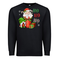 Black ho ho ho gnome santa coffee cup Premium Sweatshirt - MaliasSmallBusiness