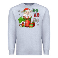 Heather Grey ho ho ho gnome santa coffee cup Premium Sweatshirt - MaliasSmallBusiness