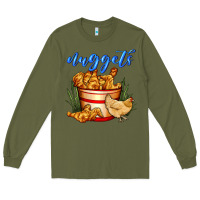 Army Green nuggets Long Sleeve Tee - AdoDesignShop