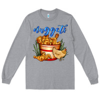 Heather Grey nuggets Long Sleeve Tee - AdoDesignShop