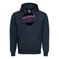 Navy competition Zipper Hoodie - MaliasSmallBusiness