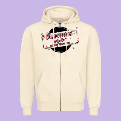 Competition Zipper Hoodie Designed By Maliassmallbusiness