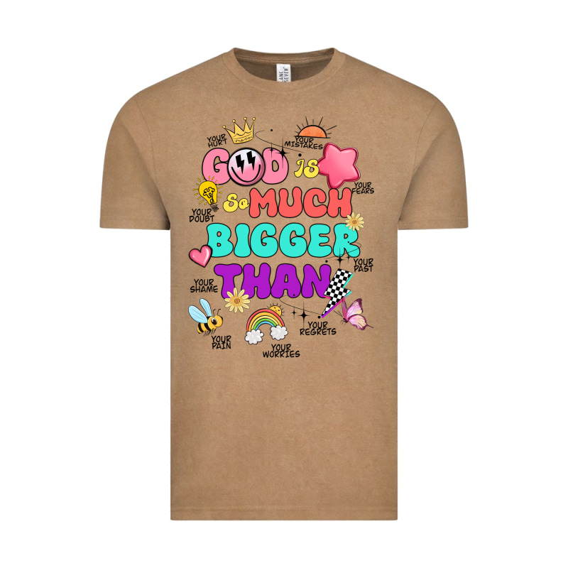 God Is Bigger Design Vintage Tee by JahusDesignShop | Teevron