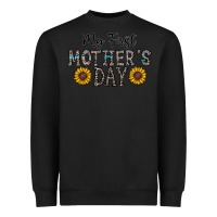 Black my first mother's day Heavyweight Sweatshirt - CowhideDigitalArt