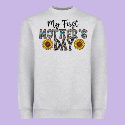My First Mother's Day Heavyweight Sweatshirt Designed By Cowhidedigitalart