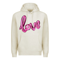 Oatmeal Heather valentines day love balloon Premium Hoodie - RanaPortraitStore