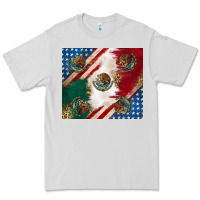 Dove Grey American with mexican flag Premium Tee - RanaPortraitStore