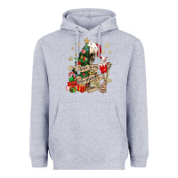 Heather Grey sorta scary sorta merry skeleton christmas tree Heavyweight Hoodie - MaliasSmallBusiness
