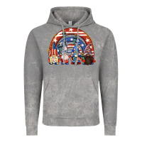 Cloud Rock 4th of July rainbow with gnomes Vintage Hoodie - CowGirlArtShop