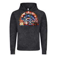 Vintage Black 4th of July rainbow with gnomes Vintage Hoodie - CowGirlArtShop