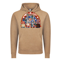 Vintage Coffee 4th of July rainbow with gnomes Vintage Hoodie - CowGirlArtShop