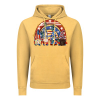 Vintage Mustard 4th of July rainbow with gnomes Vintage Hoodie - CowGirlArtShop