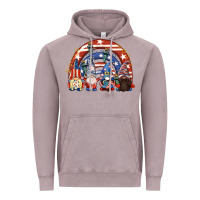 Vintage Zinc 4th of July rainbow with gnomes Vintage Hoodie - CowGirlArtShop