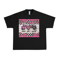Black peace love racing Urban Heavy Tee - JahusDesignShop