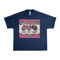 Navy peace love racing Urban Heavy Tee - JahusDesignShop