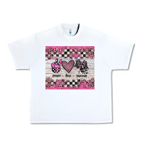 White peace love racing Urban Heavy Tee - JahusDesignShop