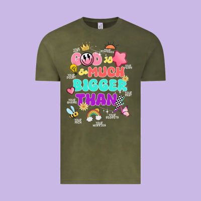 God Is Bigger Design Vintage Tee Designed By Jahusdesignshop
