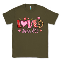 Army Green loved john 3 16 Classic Tee - LillyAllenDesigns