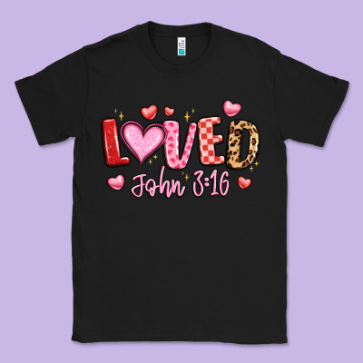 Loved John 3 16 Classic Tee Designed By Lillyallendesigns