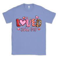 Colony Blue loved john 3 16 Classic Tee - LillyAllenDesigns
