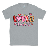 Heather Grey loved john 3 16 Classic Tee - LillyAllenDesigns