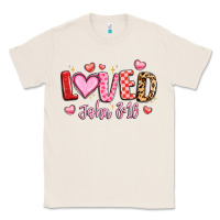 Natural loved john 3 16 Classic Tee - LillyAllenDesigns
