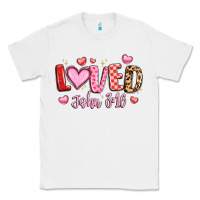 White loved john 3 16 Classic Tee - LillyAllenDesigns