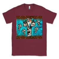 Burgundy bull skull cross tumbler Classic Tee - JahusDesignShop