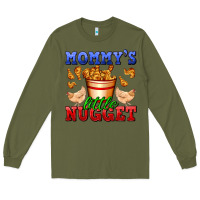 Army Green mommy's little nugget Long Sleeve Tee - AdoDesignShop