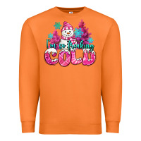 Carrot im so freaking cold pink christmas snowman Premium Sweatshirt - MaliasSmallBusiness