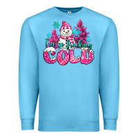 Ocean Blue im so freaking cold pink christmas snowman Premium Sweatshirt - MaliasSmallBusiness