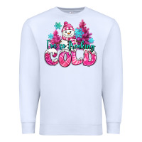 White im so freaking cold pink christmas snowman Premium Sweatshirt - MaliasSmallBusiness